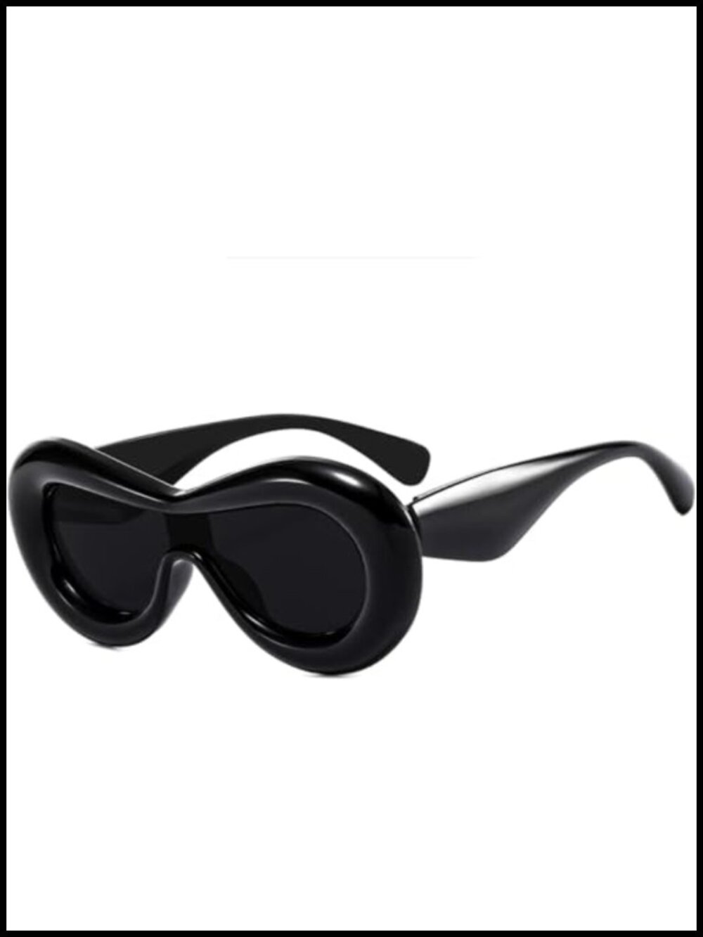 Retro Oval Oversized Shield Sunglasses with UV400 Protection